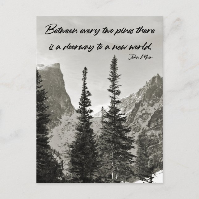 Tor zu einer neuen Welt im Gebirge Postkarte (Vorderseite)