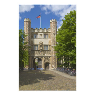Tor zum Trinity College und Reihen von Fahrrädern, Fotodruck