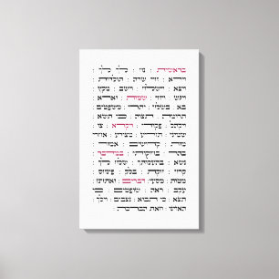 Torah Parshiot Parshas Weekly Readings in Hebräis Leinwanddruck