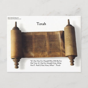 Torah "Wenn nicht für mich selbst" Weisheit Zitat Postkarte