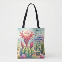 Torch Cactus Blume & Quote Tasche