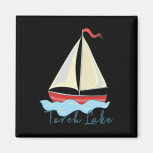 Torch Lake Michigan Segelboot Segelboot Naut Magnet
