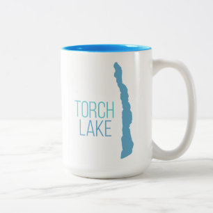 Torch See, Kalkaska County, Michigan Zweifarbige Tasse