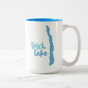 Torch See, Kalkaska County, Michigan Zweifarbige Tasse