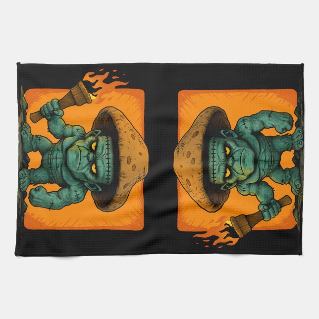 Torch & Temper – Pilz-Biest-Design Geschirrtuch (Horizontal)