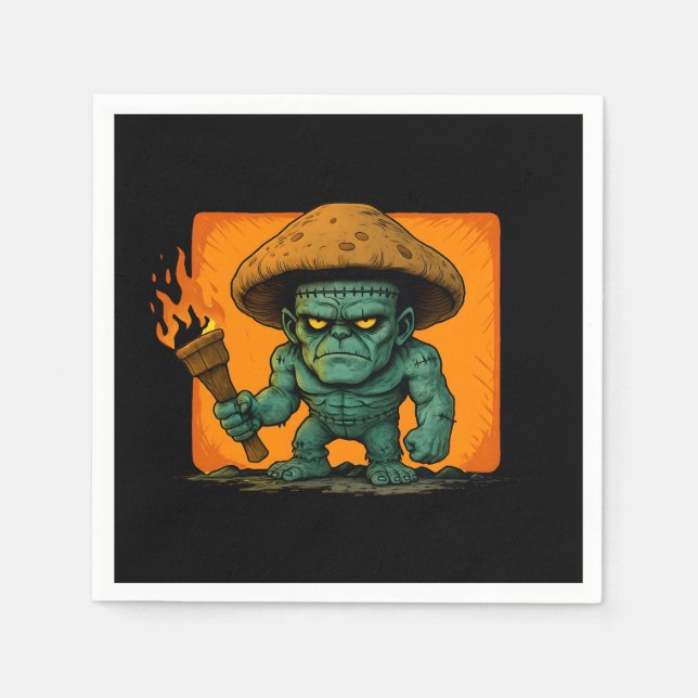 Torch & Temper – Pilz-Biest-Design Serviette (Vorderseite)
