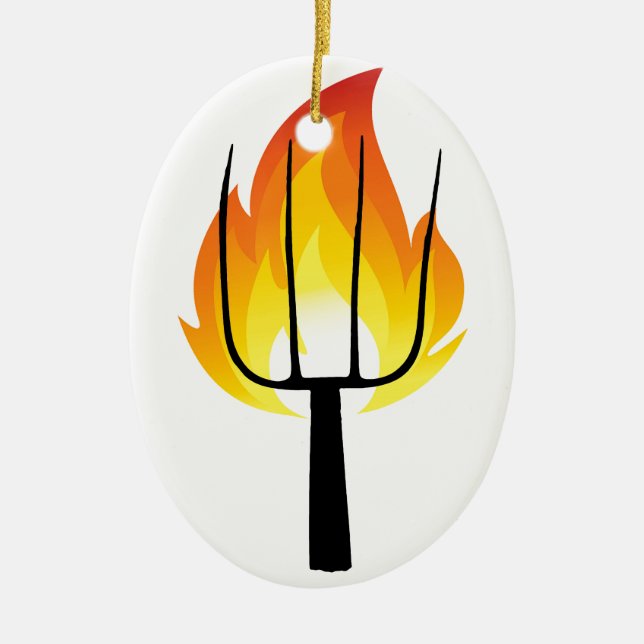 Torch und Pitchfork Keramikornament (Vorne)