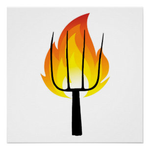 Torch- und Pitchfork-Protestzeichen Poster