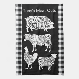 Torchon à thé Farmer Butcher Meat Cuts | Boeuf vin