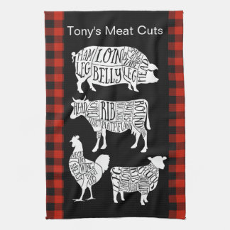 Torchon à thé Farmer Butcher Meat Cuts | Boeuf vin