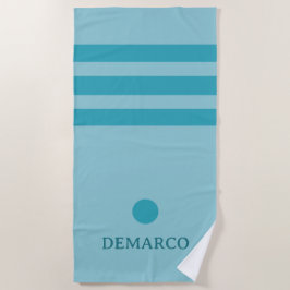Torchon bleu turquoise Serviette de plage personna