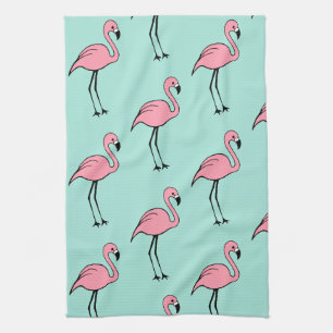 Torchon de cuisine cadeau rétro flamant rose