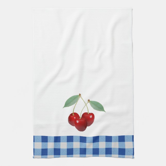 Torchon de cuisine Cerises Rétro (Vertical)