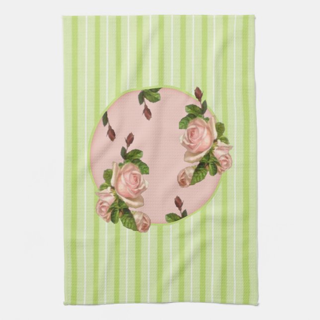 Torchon de cuisine Cottage Roses (Vertical)