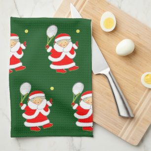 Torchon de cuisine de Noël de tennis