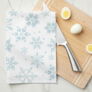 Torchon de cuisine flocon de neige aquarelle