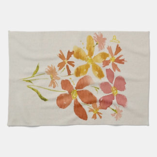 Torchon de cuisine floral jaune