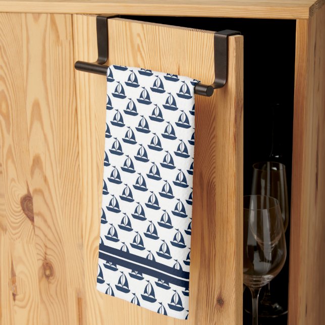 Torchon de cuisine pour voilier nautique (Pliage en tiers)