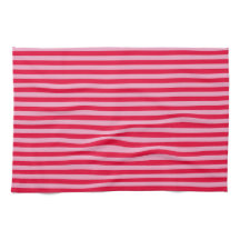 Torchon de cuisine rayé rose et rouge