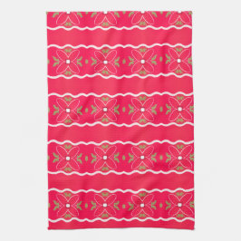 Torchon Fuchsia Gras Au design floral