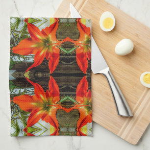 Torchons de cuisine motif Amaryllis