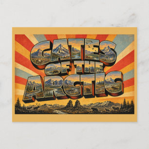 Tore der Arktis Alaska Bergtundra Kunst Postkarte