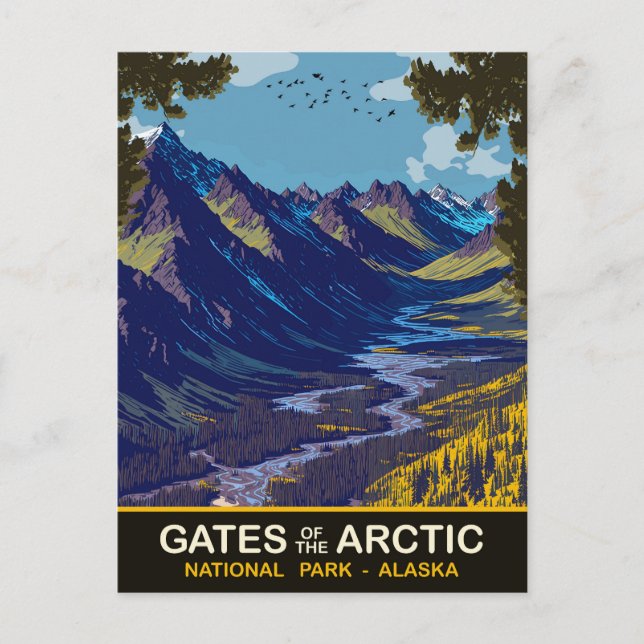 Tore der Arktis, Alaska, Reisen Postkarte (Vorderseite)
