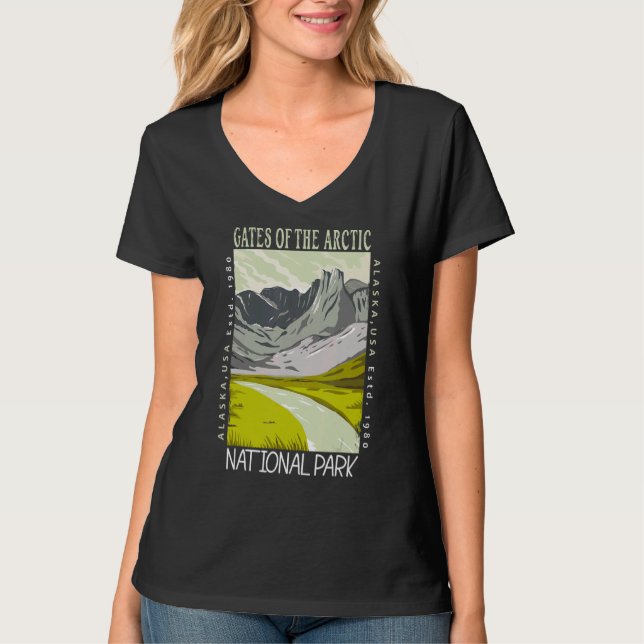 Tore des Arktischen Nationalparks Alaska beunruhig T-Shirt (Vorderseite)