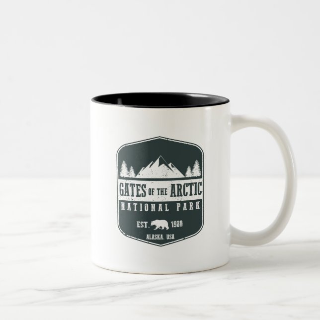 Tore des arktischen Nationalparks Zweifarbige Tasse (Rechts)