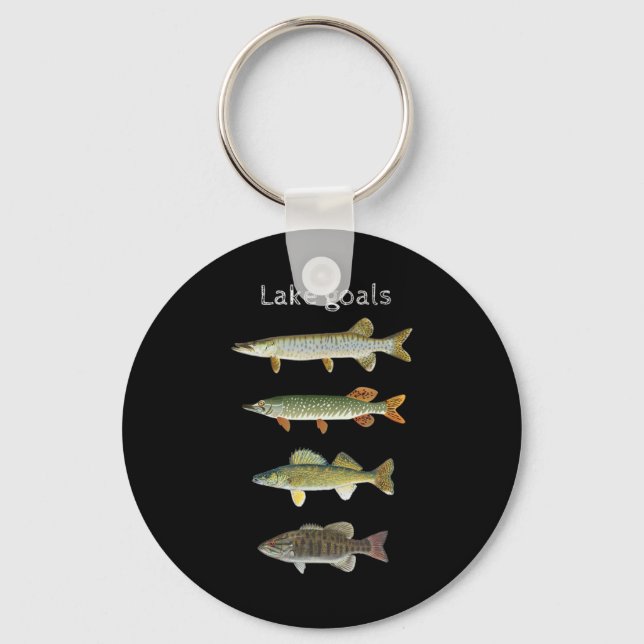 Tore des Sees Fischen Muschelpalme Schlüsselanhänger (Vorderseite)