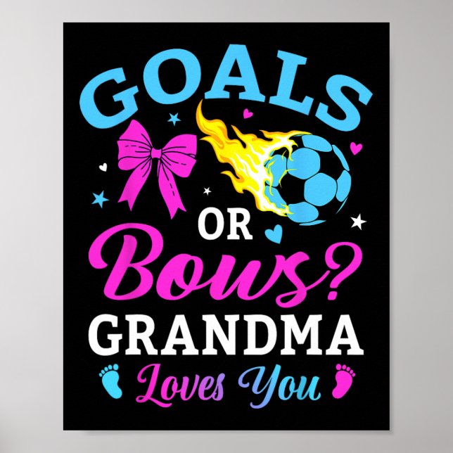 Tore oder Schleifen Oma liebt dich Fußball Geschle Poster (Vorne)