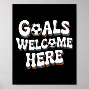 Tore sind hier willkommen Retro-Fußball _2 Poster