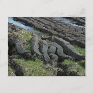 Torfschneiden Postkarte