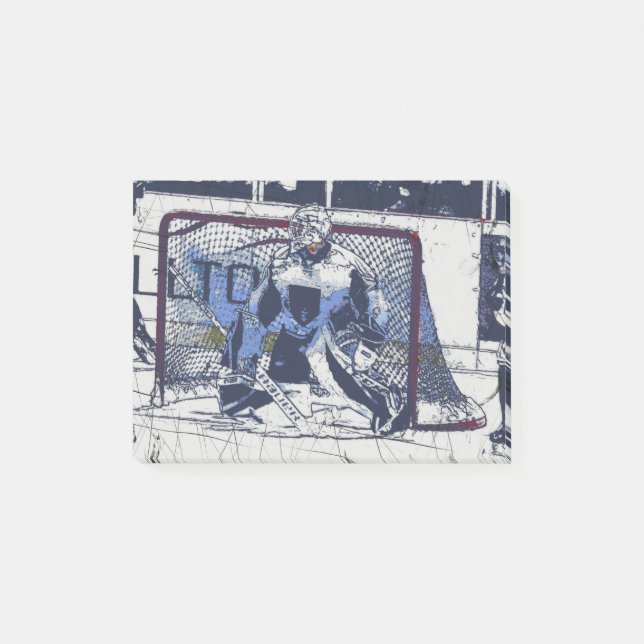 Torhüter - Eishockey-Goalie Post-it Klebezettel (Vorderseite)