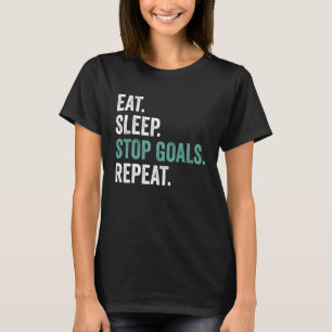 Torhüter Outfit Boys essen schlafende Stoppziele w T-Shirt