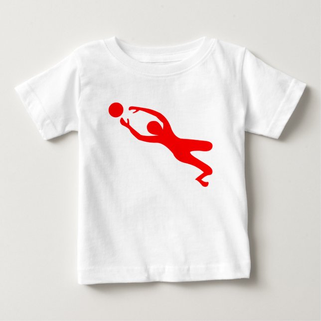 Torhüter - rot baby t-shirt (Vorderseite)