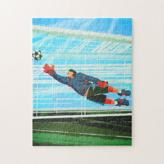 Torhüter-Springer für Fußball-Spieler (Vertikal)