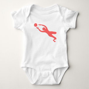 Torhüter - tropisches Rosa Baby Strampler