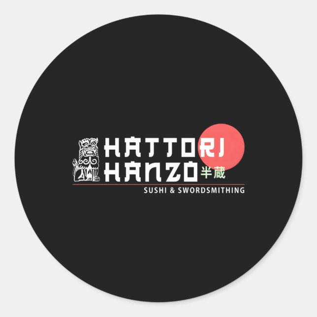 Tori Hanzo Sushi und Schwertschmieden Runder Aufkleber (Vorderseite)