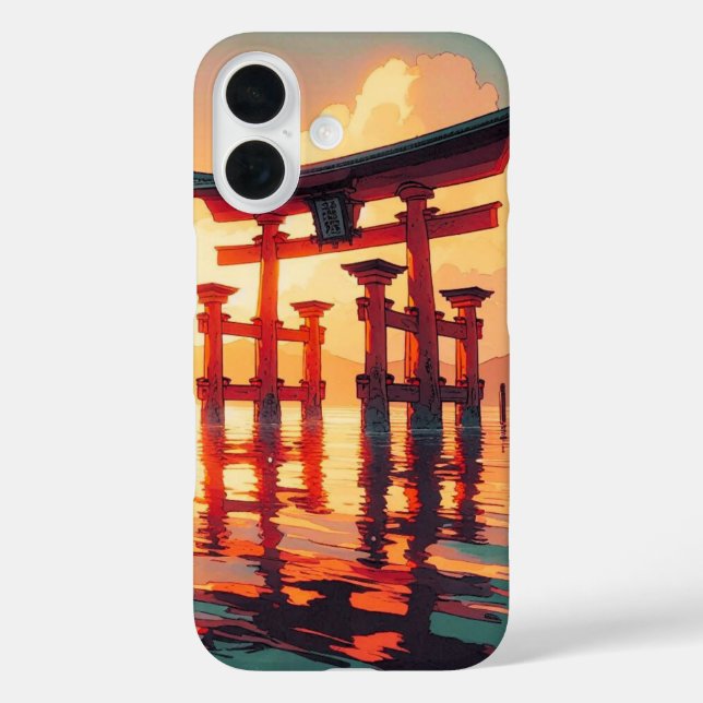 Torii des aufsteigenden Lichtes iPhone 16 Hülle (Rückseite)