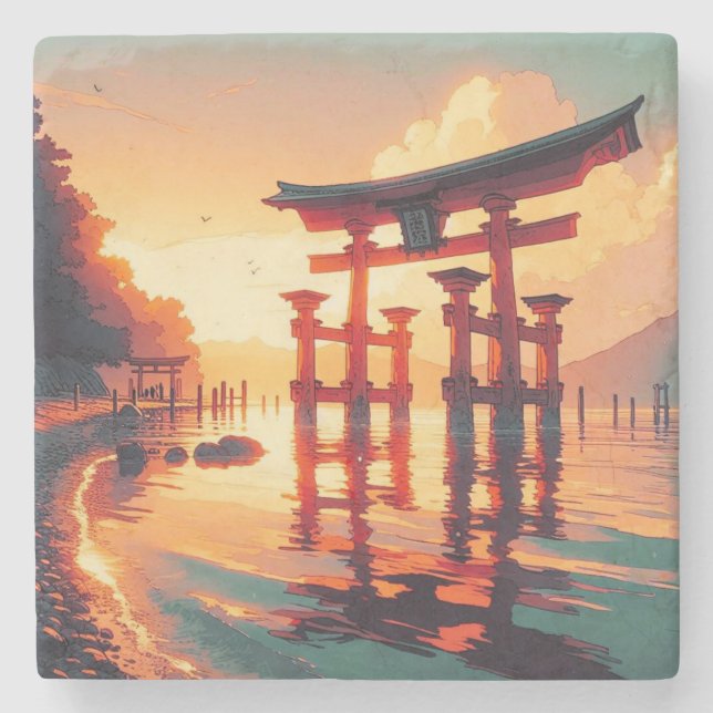 Torii des aufsteigenden Lichtes Steinuntersetzer (Vorderseite)
