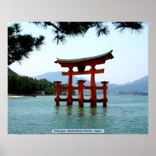 Torii gate, Itsukushima Shrine, Japan Poster