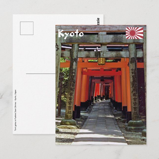 Torii Gates - Kyoto, Japan, Asien Postkarte (Vorne/Hinten)