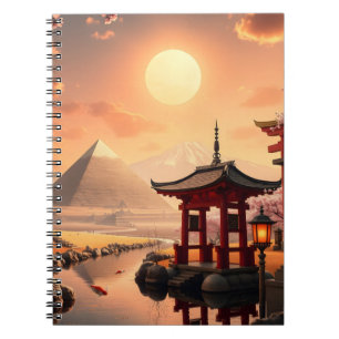Torii Gates und Pyramids Notizblock