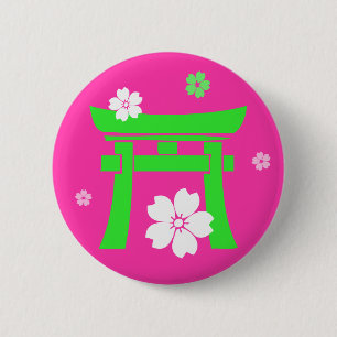 Torii (Grün u. Orange) Button