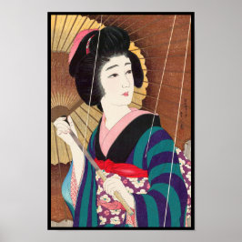Torii Kotondo Zwölf Aspekte von Frauen, Regen Poster