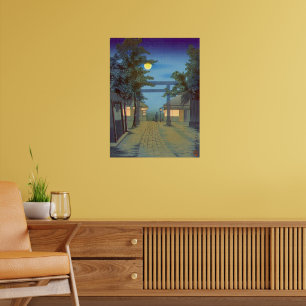 Torii und Vollmond Kobayashi Kiyochika Circa 1930 Poster