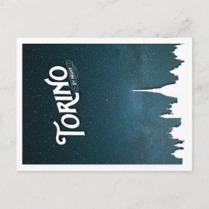 Torino de nuit - carte postale