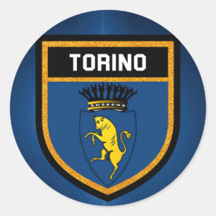 Torino-Flagge Runder Aufkleber