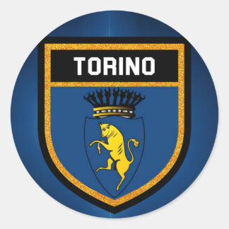 Torino-Flagge Runder Aufkleber